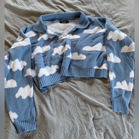 Nasty Gal 2pc Cloud Print Knit Lounge Set - Picture 5 of 9